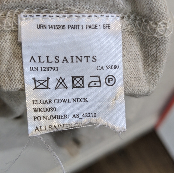 All Saints Elgar cowl neck - Picture 6 of 6